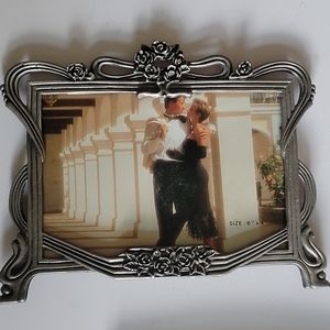 Silver tone photo frame